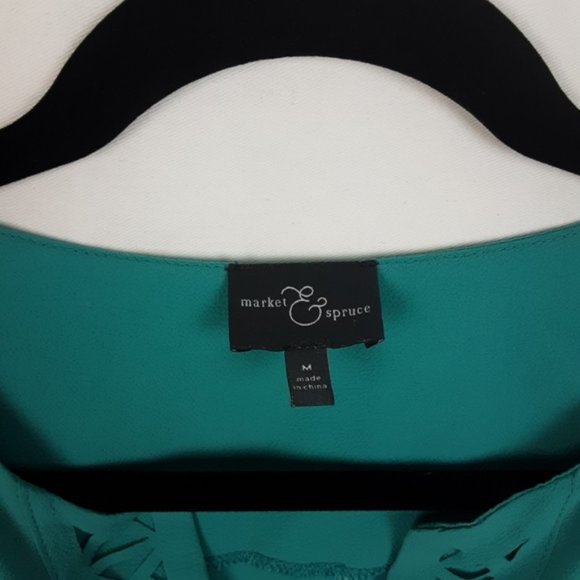 Market & Spruce Laser Cut Sleeveless V Neck Top M - Picture 5 of 5